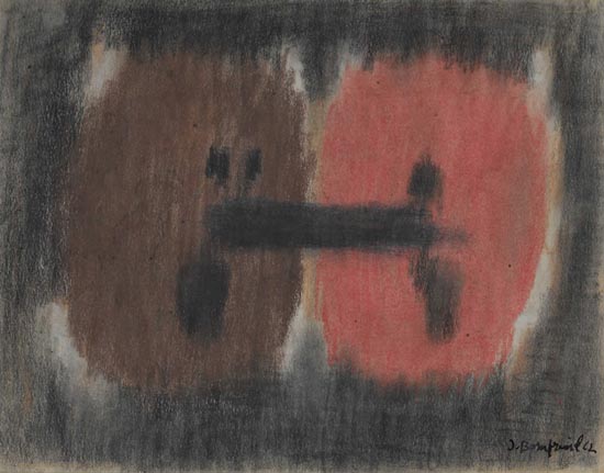 Abstract with Brown and Red by  Bornfriend Jacob