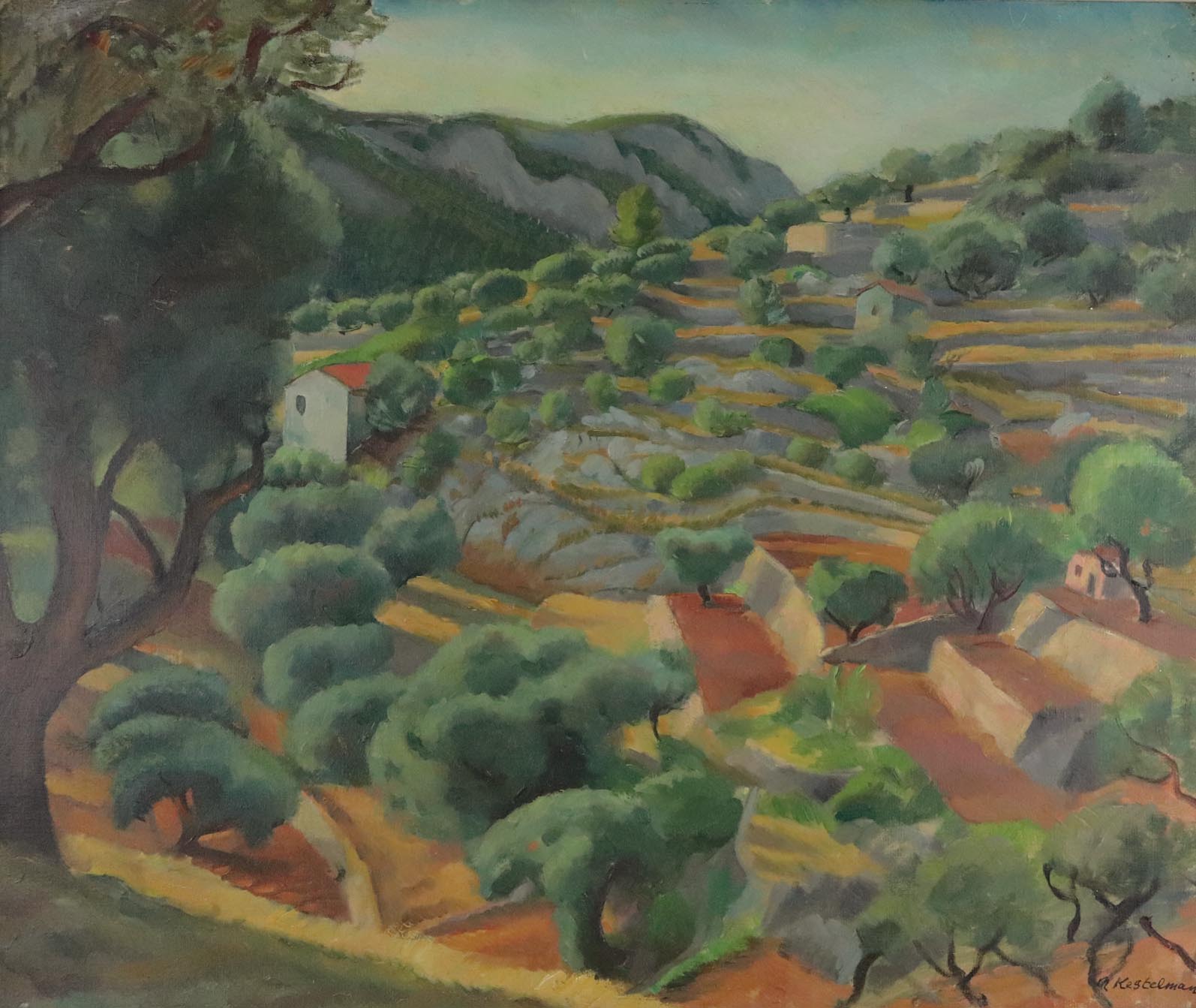 "Olive Groves, near Ollioules, France" by  Morris Kestelman