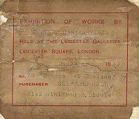 Leicester Galleries label on reverse