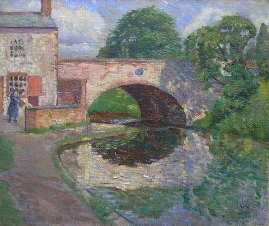 Canal Bridge, Radford by Hubert Lindsay Wellington